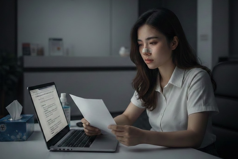 Không có hợp đồng bảo hành hay cam kết khi nâng mũi tại cơ sở sẽ tiềm ẩn rủi ro khi có biến chứng