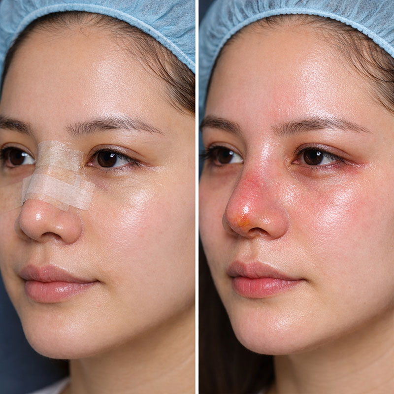 Mũi sưng nề tự nhiên và dấu hiệu viêm nhiễm