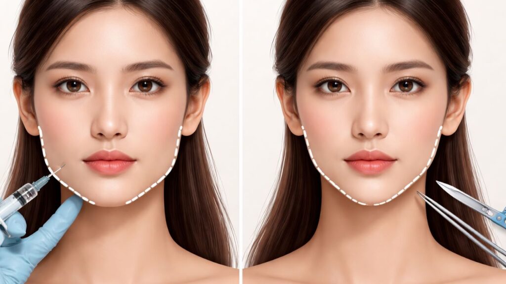 Mặt vuông do cơ nên tiêm hay mổ? So sánh Botox và Gọt hàm chi tiết