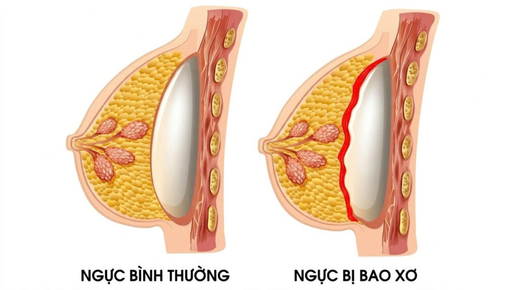 Nâng ngực bị bao xơ: Dấu hiệu & Phác đồ điều trị Baker III-IV