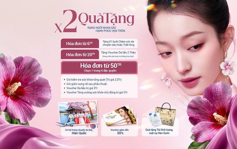 Nhận được nhiều quà tặng làm đẹp hấp dẫn