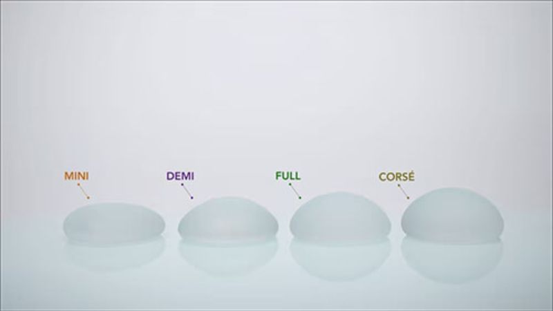 Có nhiều kích thước túi độn khác nhau