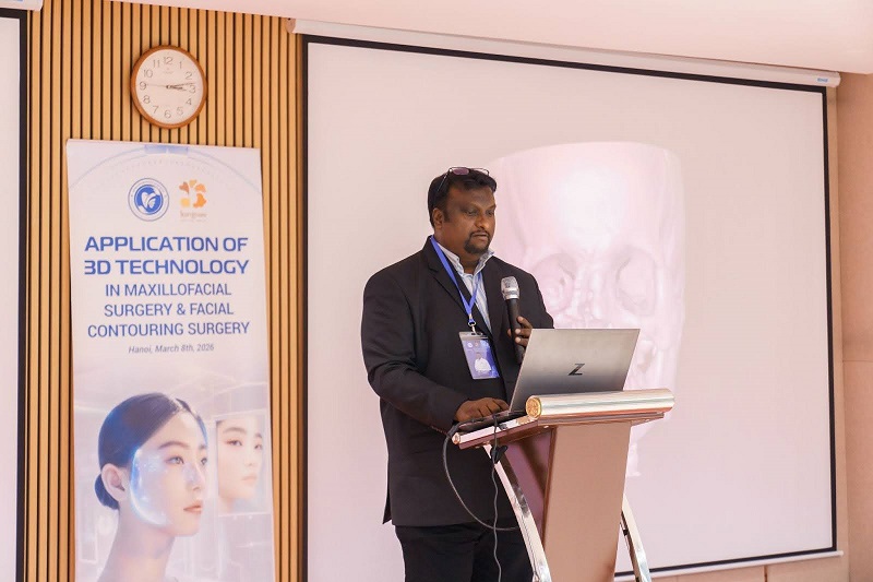 BS.John Nasen (Ấn Độ) với hai báo cáo về ứng dụng công nghệ 3D trong phẫu thuật chỉnh hình hàm mặt và cấy ghép implant