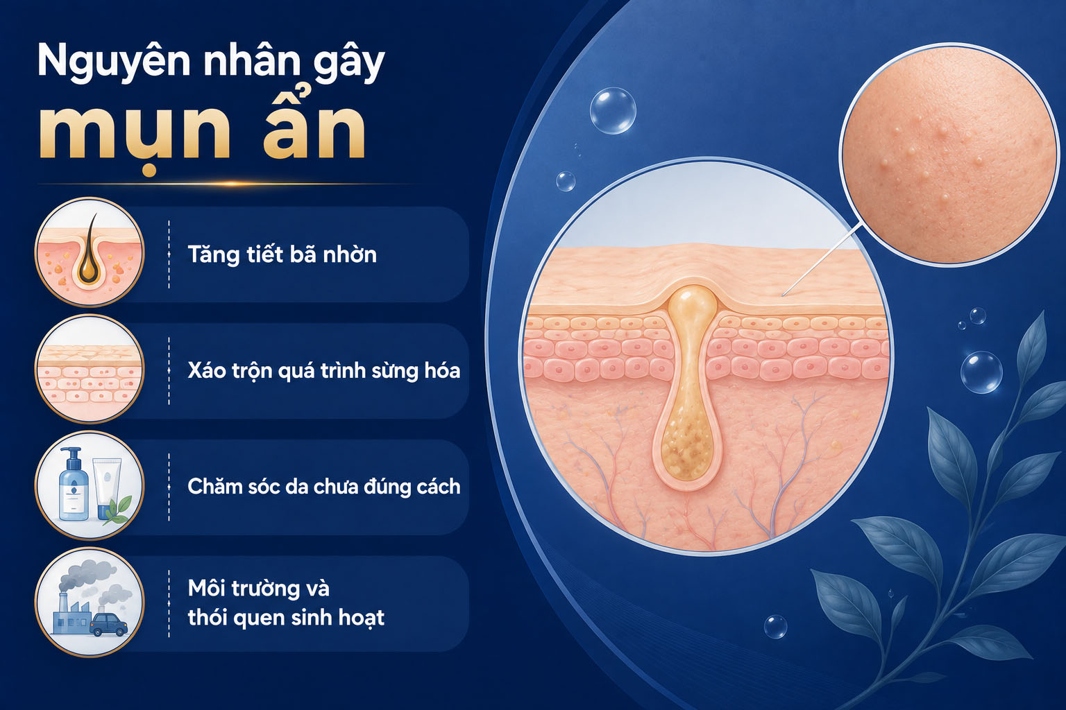ảnh mô tả Nguyên nhân gây mụn ẩn dưới góc nhìn y khoa