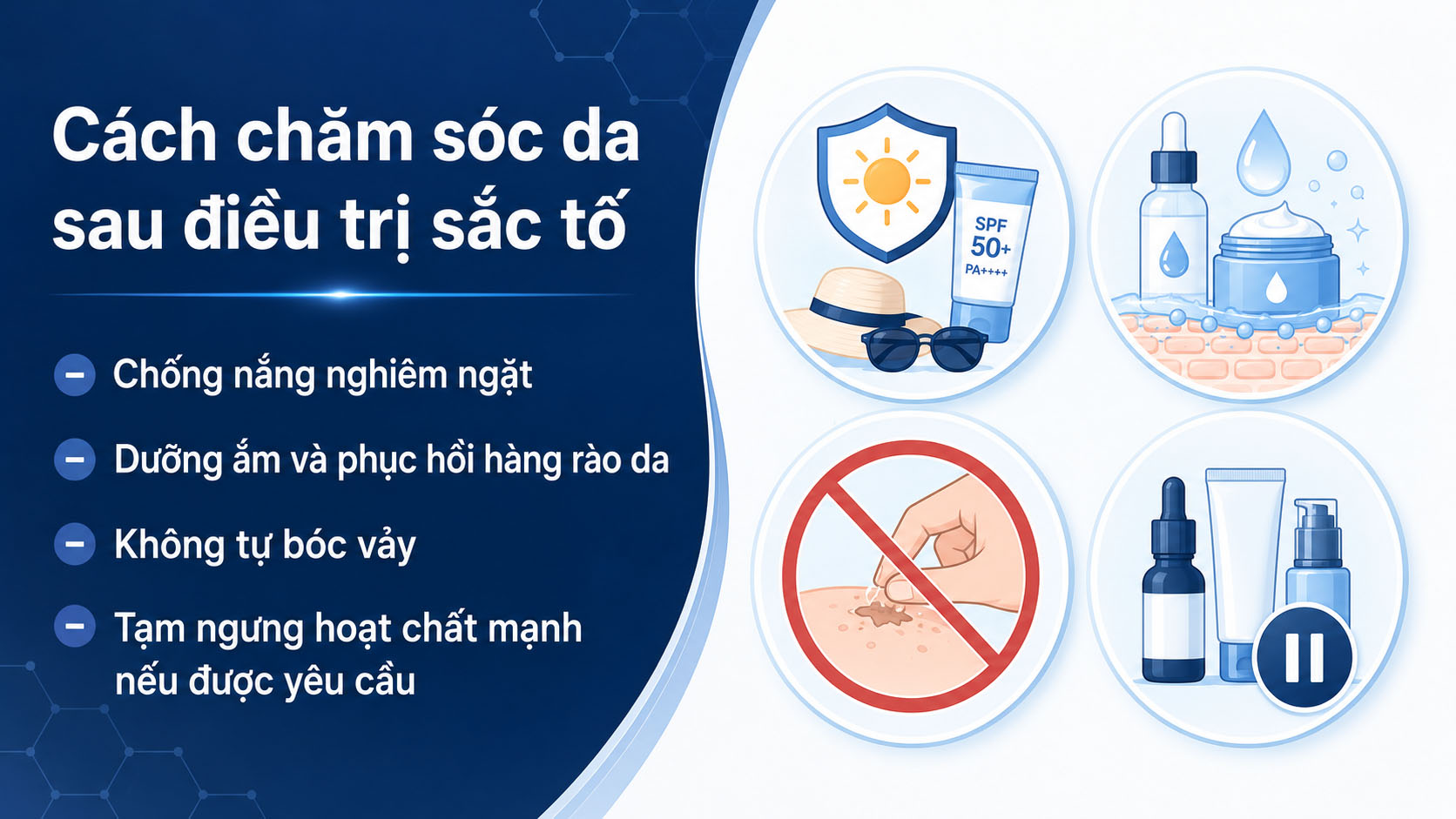 ảnh mô tả các Nguyên nhân khiến da bị rối loạn sắc tố