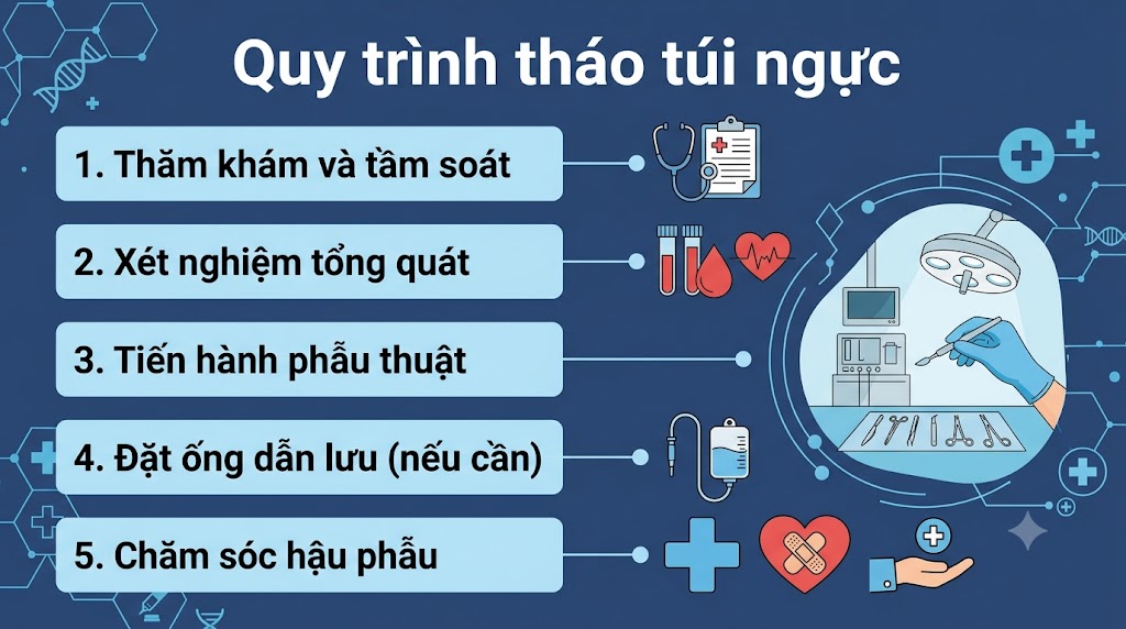 ảnh mô tả Quy trình tháo túi ngực an toàn chuẩn y khoa