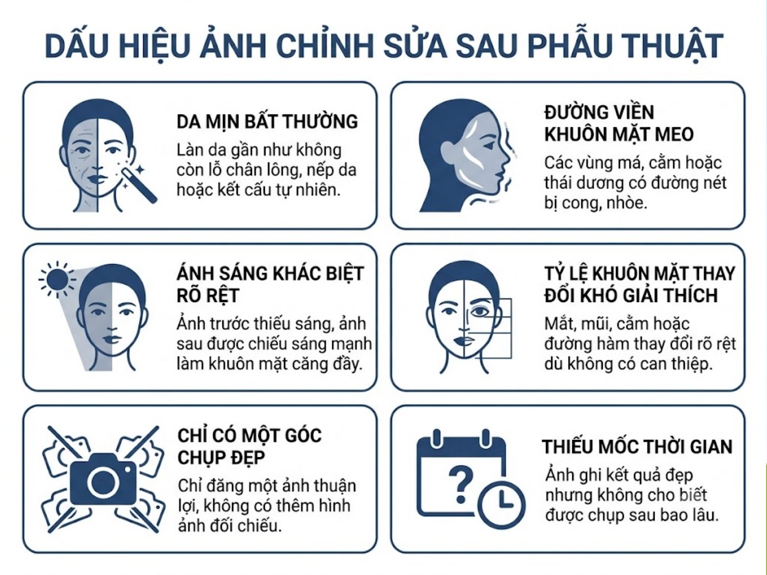 ảnh mô tả Dấu hiệu cho thấy ảnh cấy mỡ mặt có thể đã chỉnh sửa