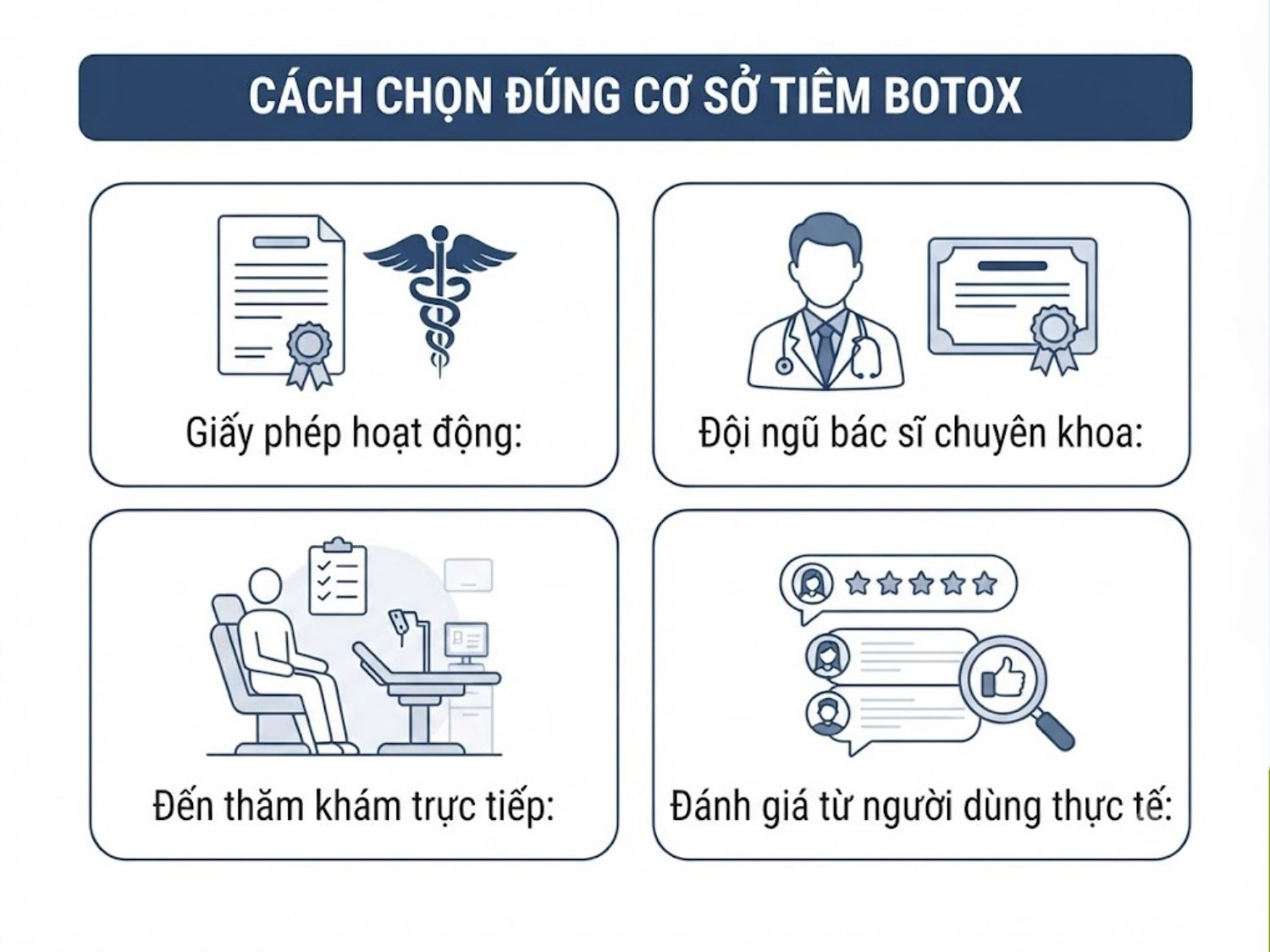 ảnh mô tả Cách chọn đúng cơ sở tiêm botox