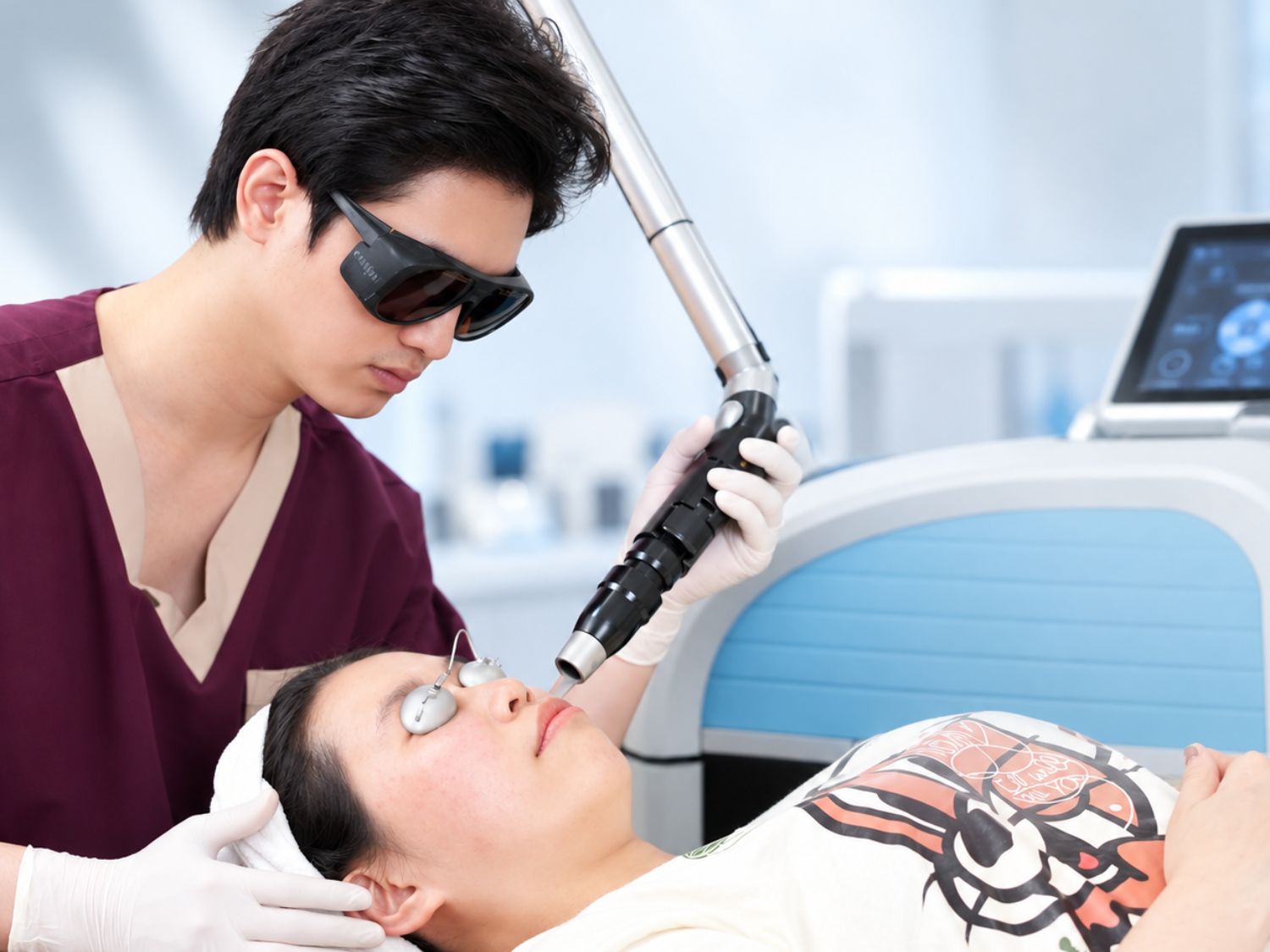 Bác sĩ thực hiện trị đồi mồi tùy vào tình trạng của mỗi người