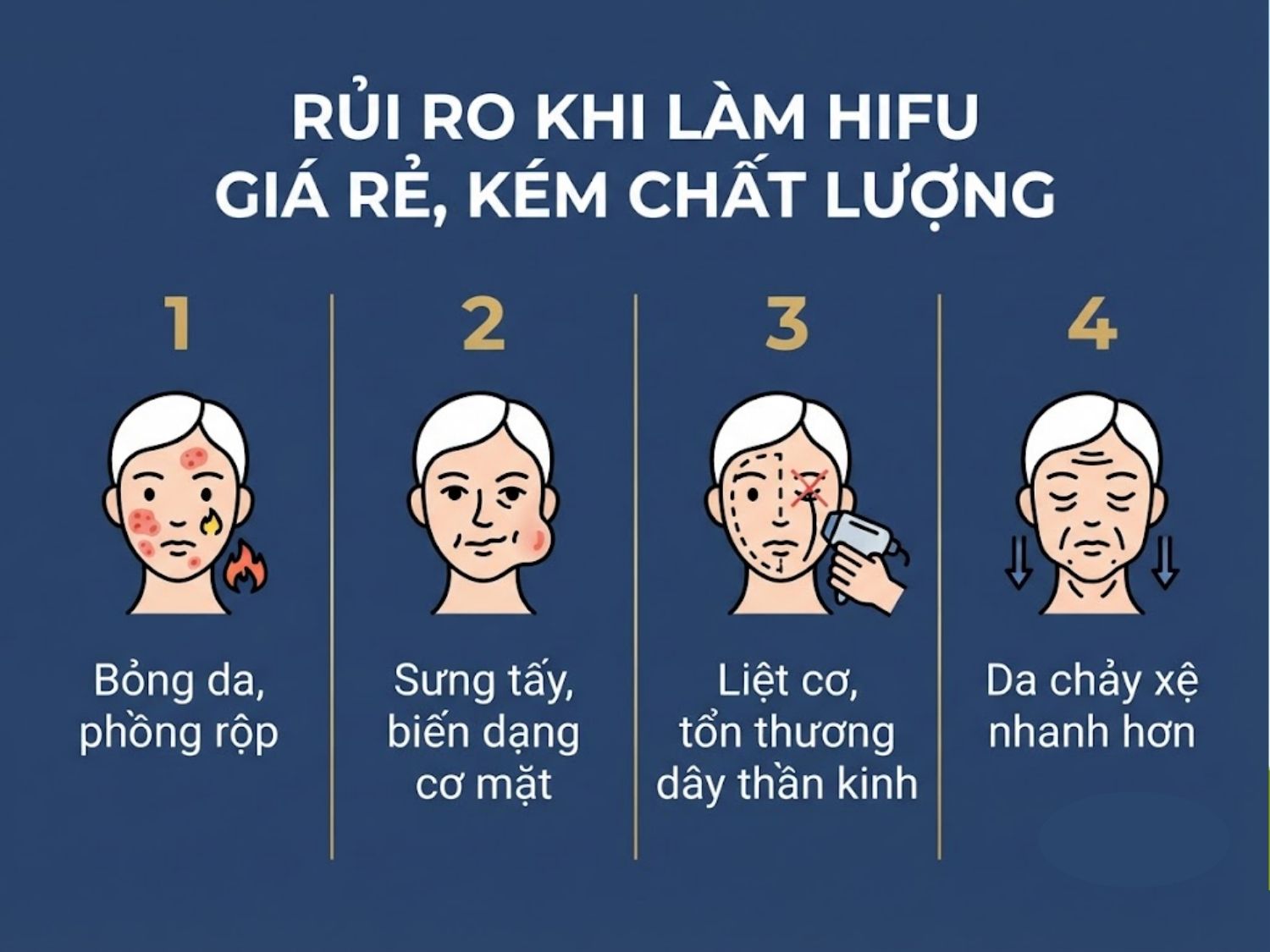 ảnh mô tả Rủi ro khi làm HIFU giá rẻ, kém chất lượng