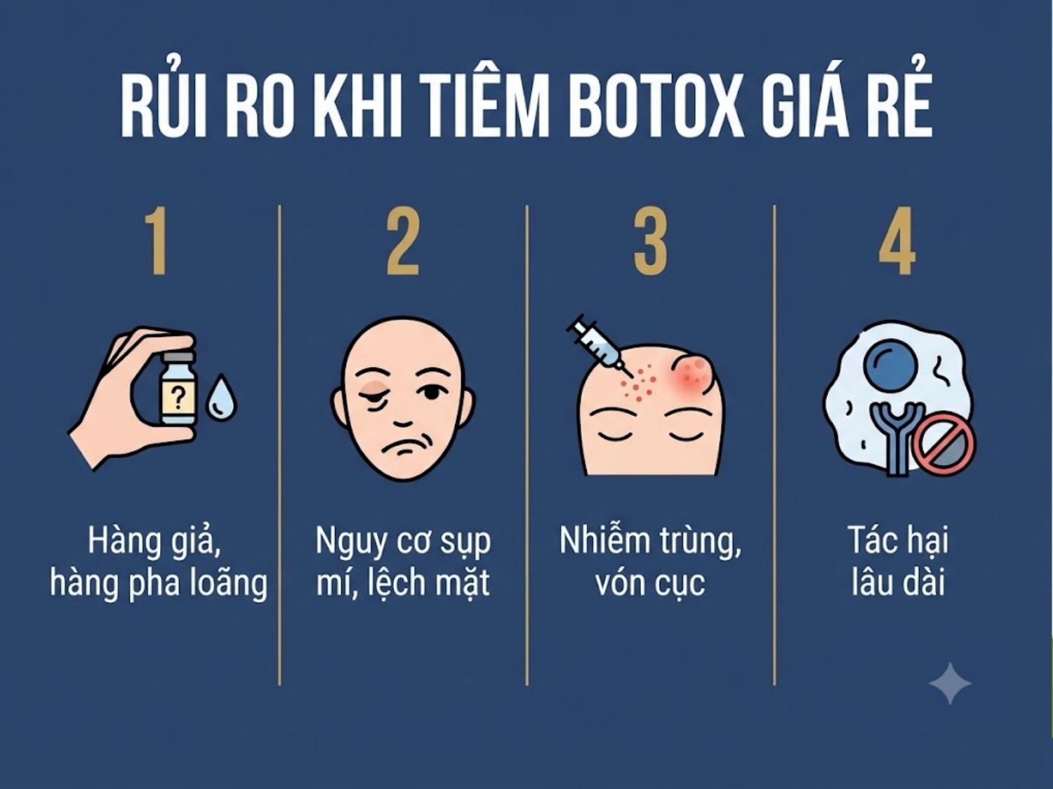 Ảnh mô tả các tác hại khi tiêm botox giá quá rẻ