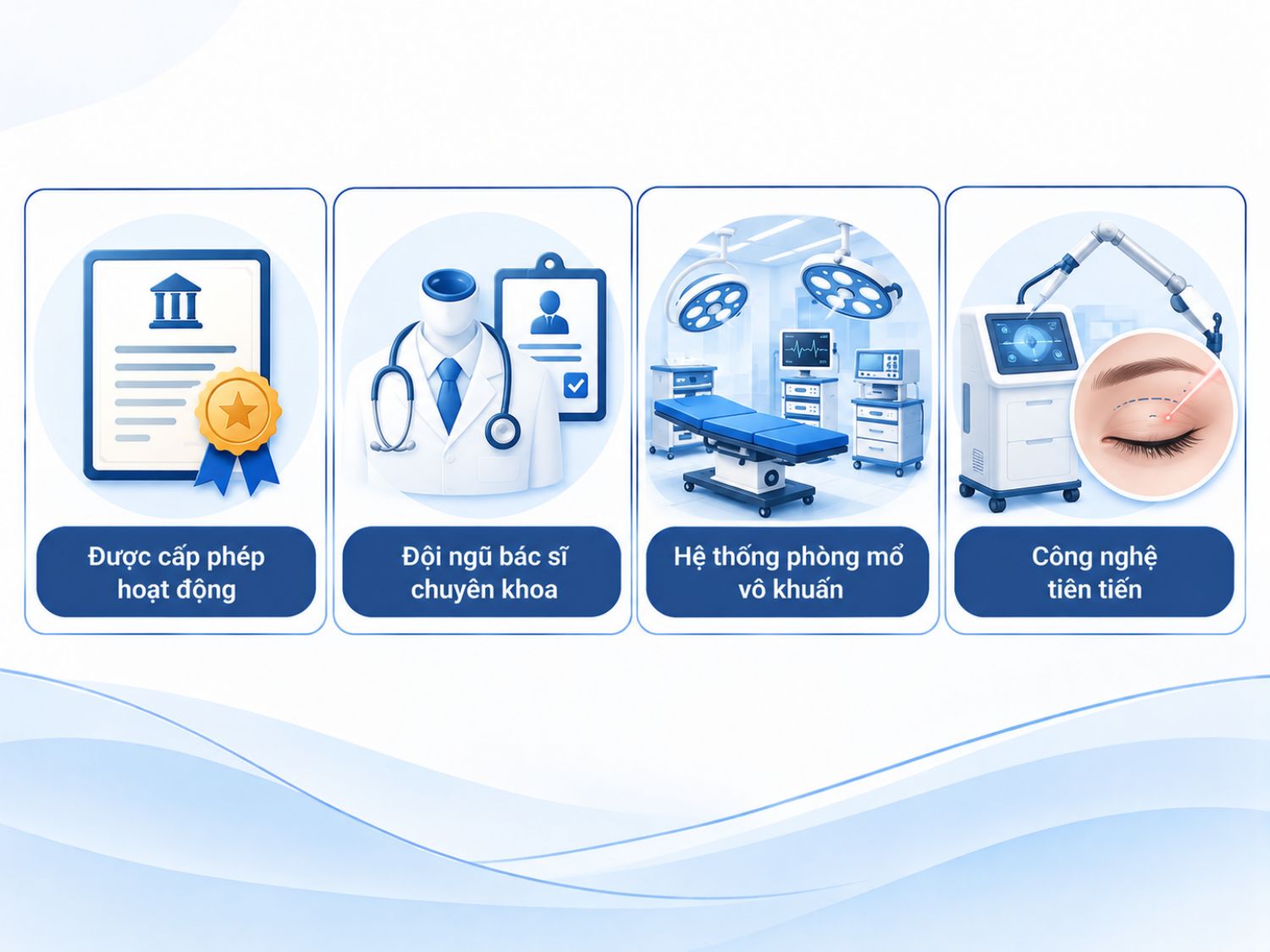 ảnh mô tả Tiêu chí nhận diện địa chỉ cắt mí mắt uy tín