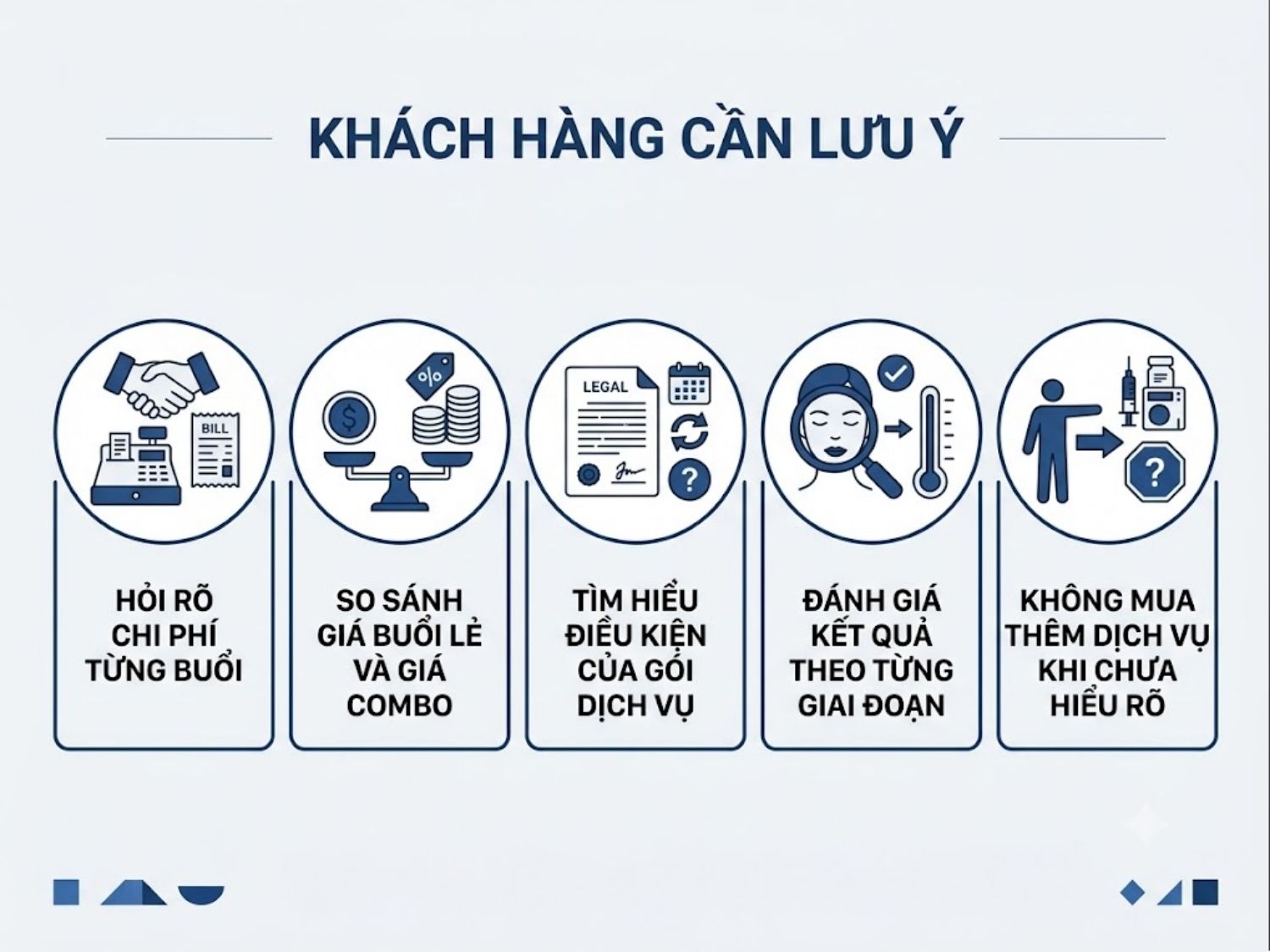 Khách cần lưu ý trước khi đăng ký liệu trình