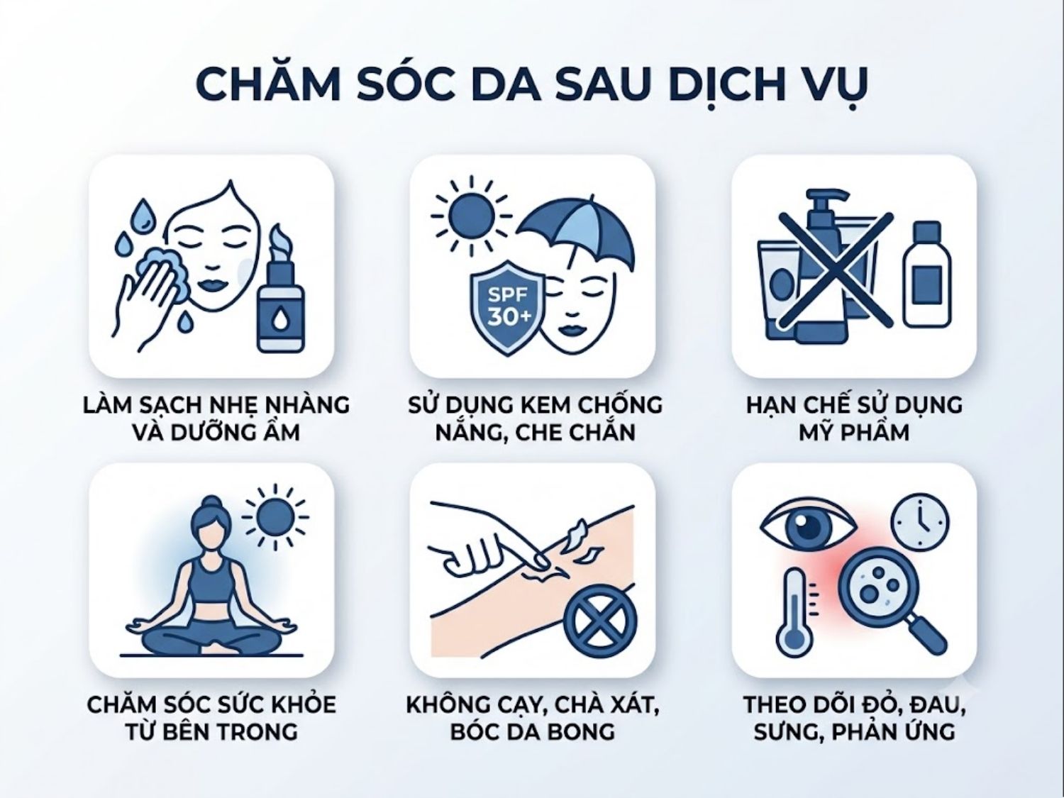 ảnh mô tả Những lưu ý trước và sau khi chăm sóc da tại cơ sở