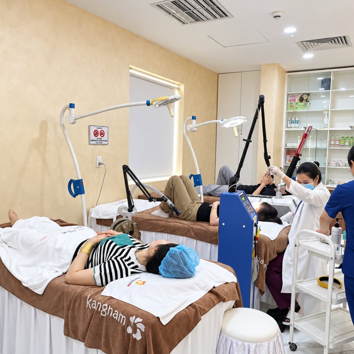 Máy móc, trang thiết bị hỗ trợ quá trình trị mụn và trị thâm