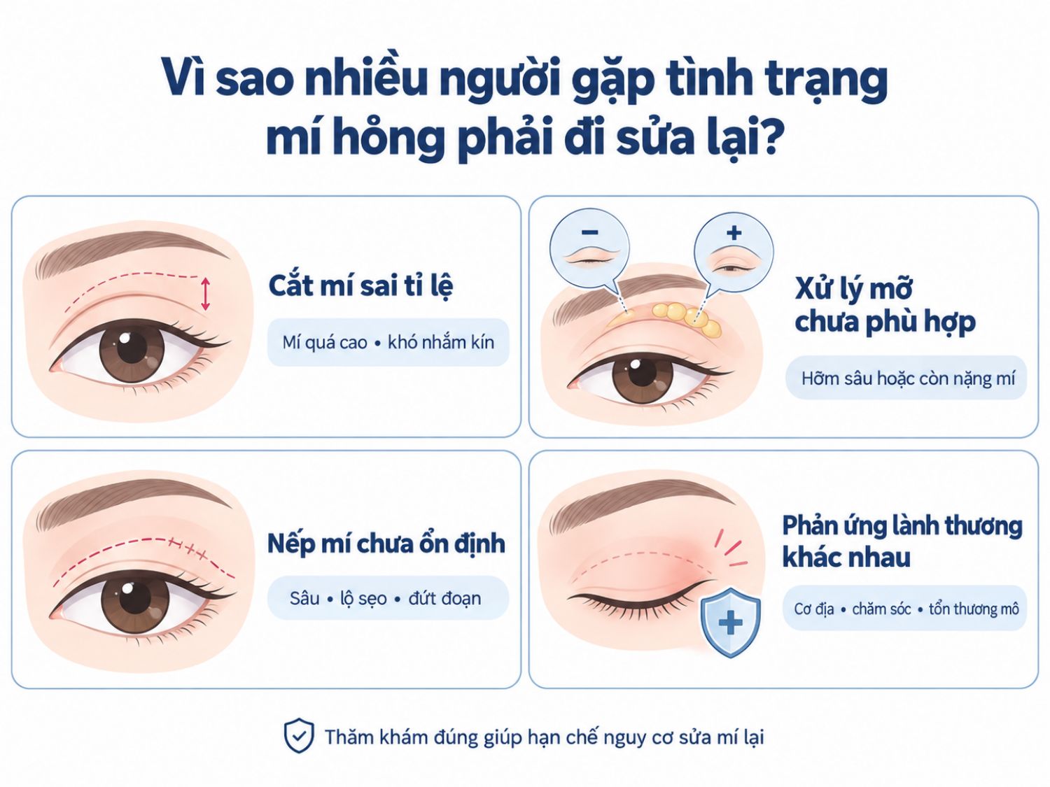 ảnh mô tả Vì sao nhiều người gặp tình trạng mí hỏng phải đi sửa lại