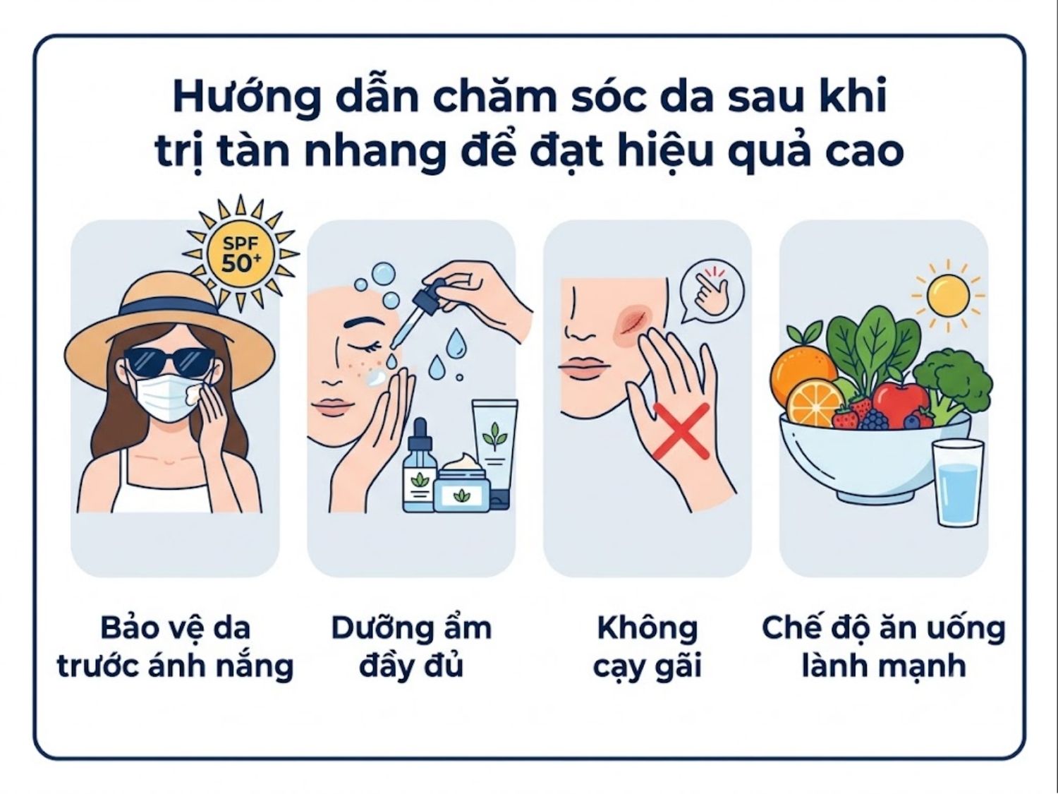 ảnh mô tả Hướng dẫn chăm sóc da sau khi trị tàn nhang để đạt hiệu quả cao