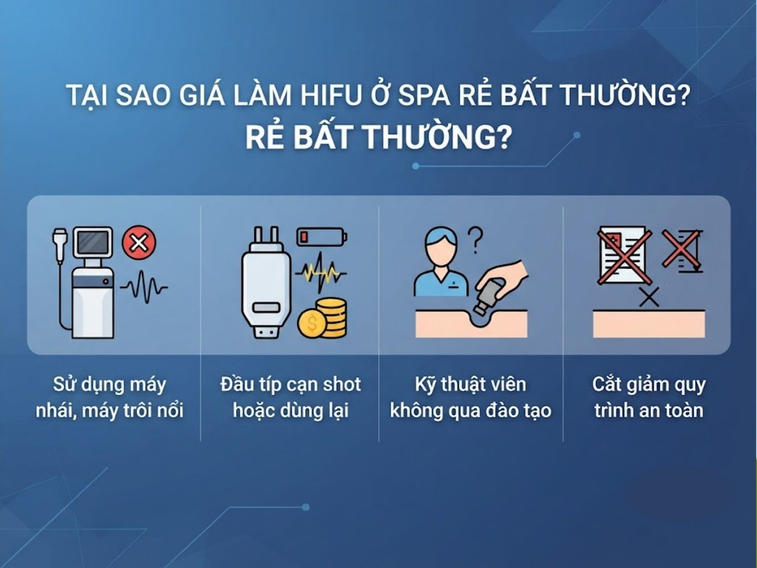 ảnh mô tả lý do Tại sao giá làm HIFU ở spa lại rẻ bất thường