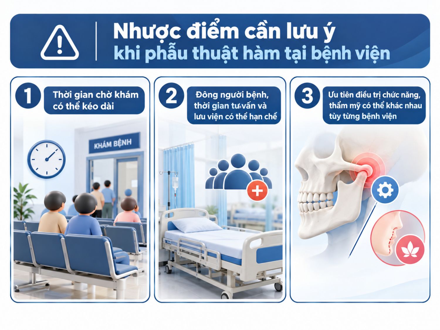 ảnh mô tả nhược điểm khi chỉnh hàm tại bệnh viện công