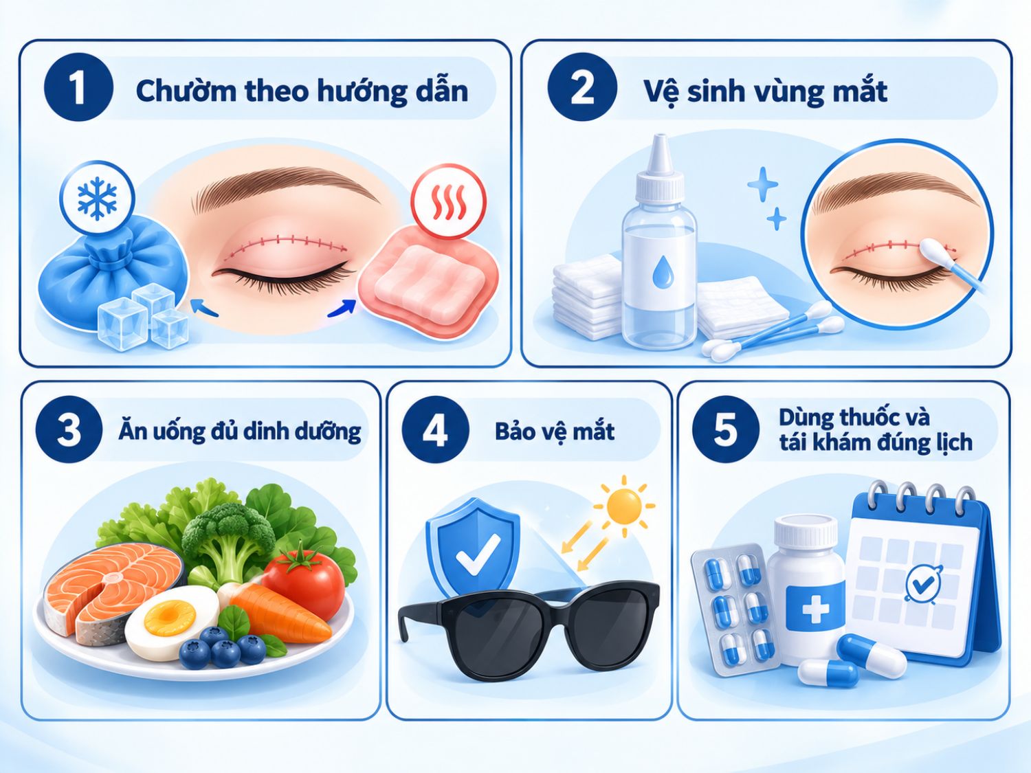 ảnh mô tả Hướng dẫn chăm sóc đúng cách giúp mắt hồi phục thuận lợi