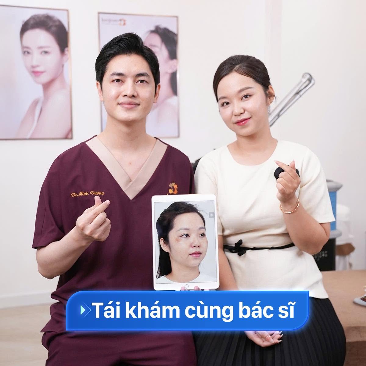 Bác sĩ tại Kangnam theo dõi tình trạng da sau điều trị, đánh giá mức độ cải thiện sắc tố và tư vấn kế hoạch chăm sóc phù hợp.
