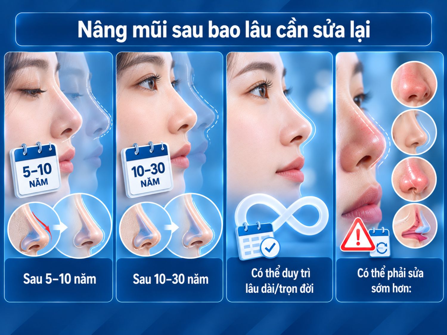 Thời gian sửa lại mũi tùy vào từng trường hợp