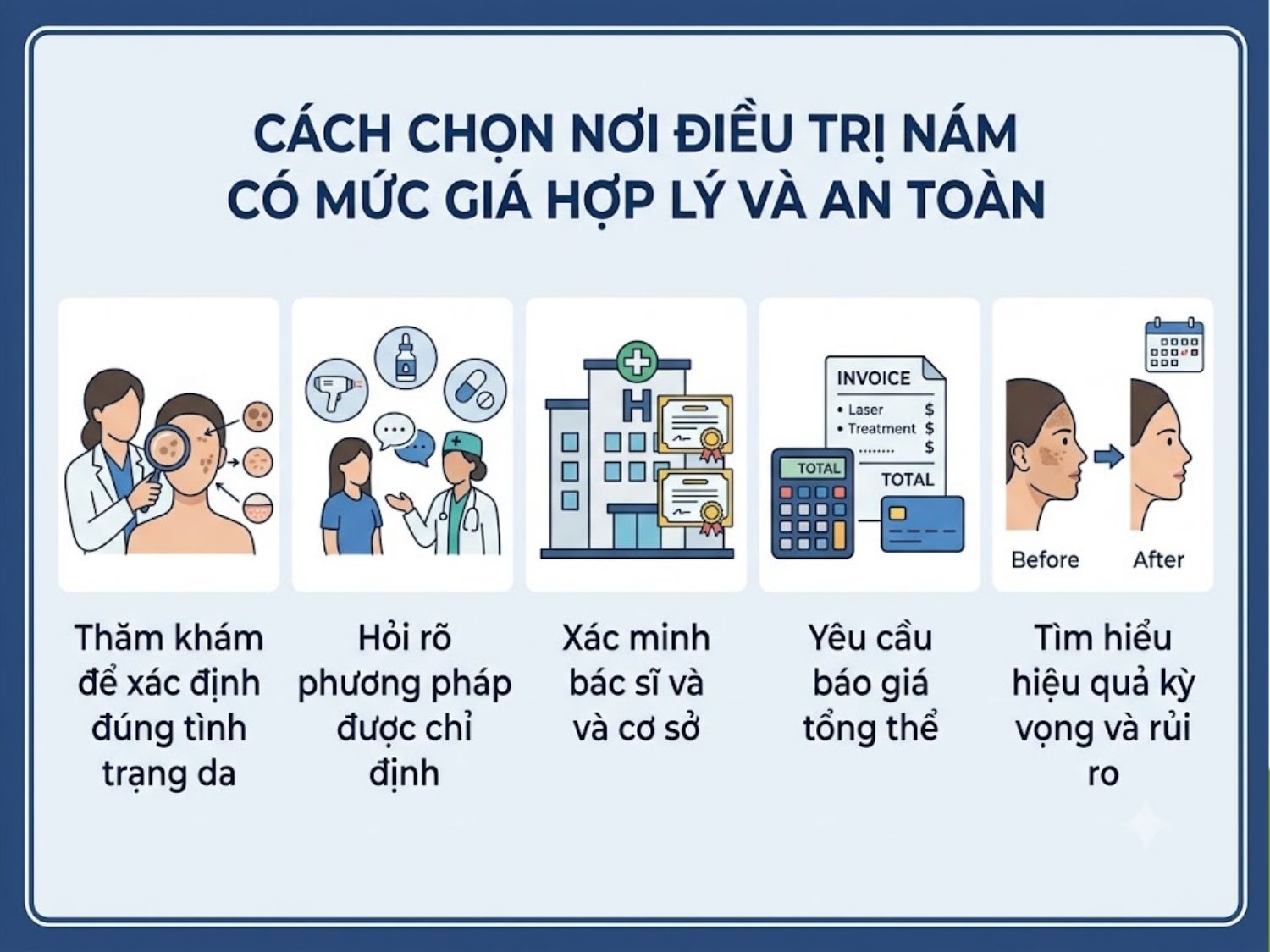 ảnh mô tả Cách chọn nơi điều trị nám có mức giá hợp lý và an toàn