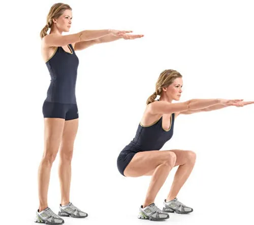 Squat - bài tập tốt cho cả 3 vòng mông, ngực, bụng mông nhỏ nên mặc quần gì
