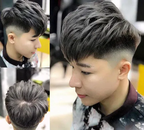 kiểu tóc cho trán hói