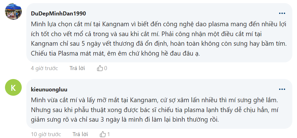 review của khách hàng sau khi sử dụng công nghệ Plasma
