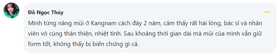 đánh giá chân thực từ khách hàng sử dụng dịch vụ tại Kangnam