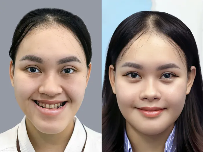Phẫu thuật chỉnh hàm lệch, ảnh so sánh trước sau của khách hàng