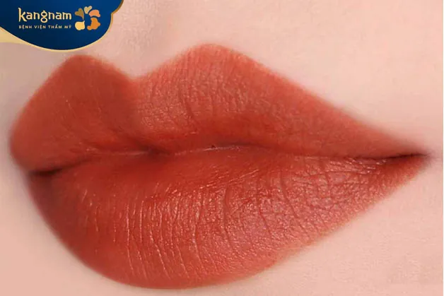 Màu môi đỏ cam đất