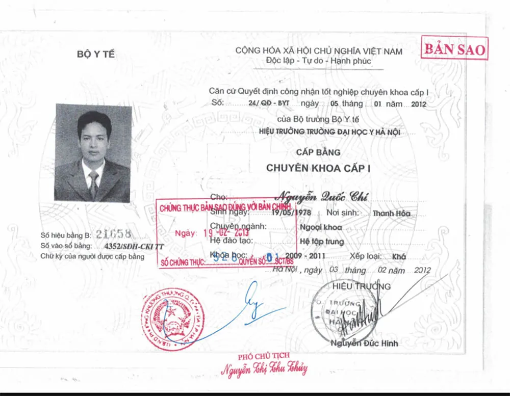 Bằng Chuyên khoa Cấp I
