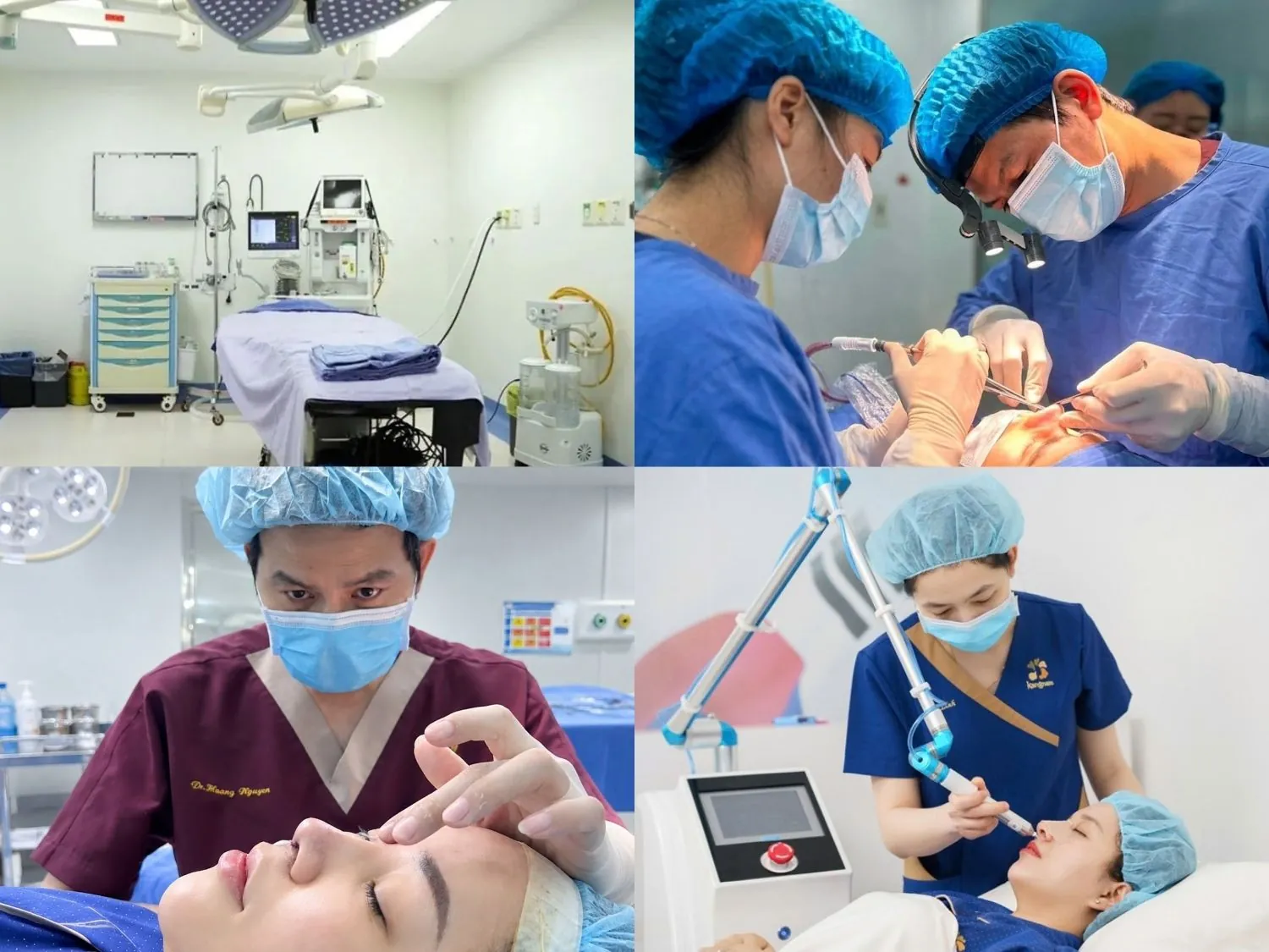 Hệ thống phòng mổ tại Kangnam được trang bị thiết bị phục vụ phẫu thuật, gây mê – hồi sức và hỗ trợ theo dõi khách hàng trong quá trình thực hiện.