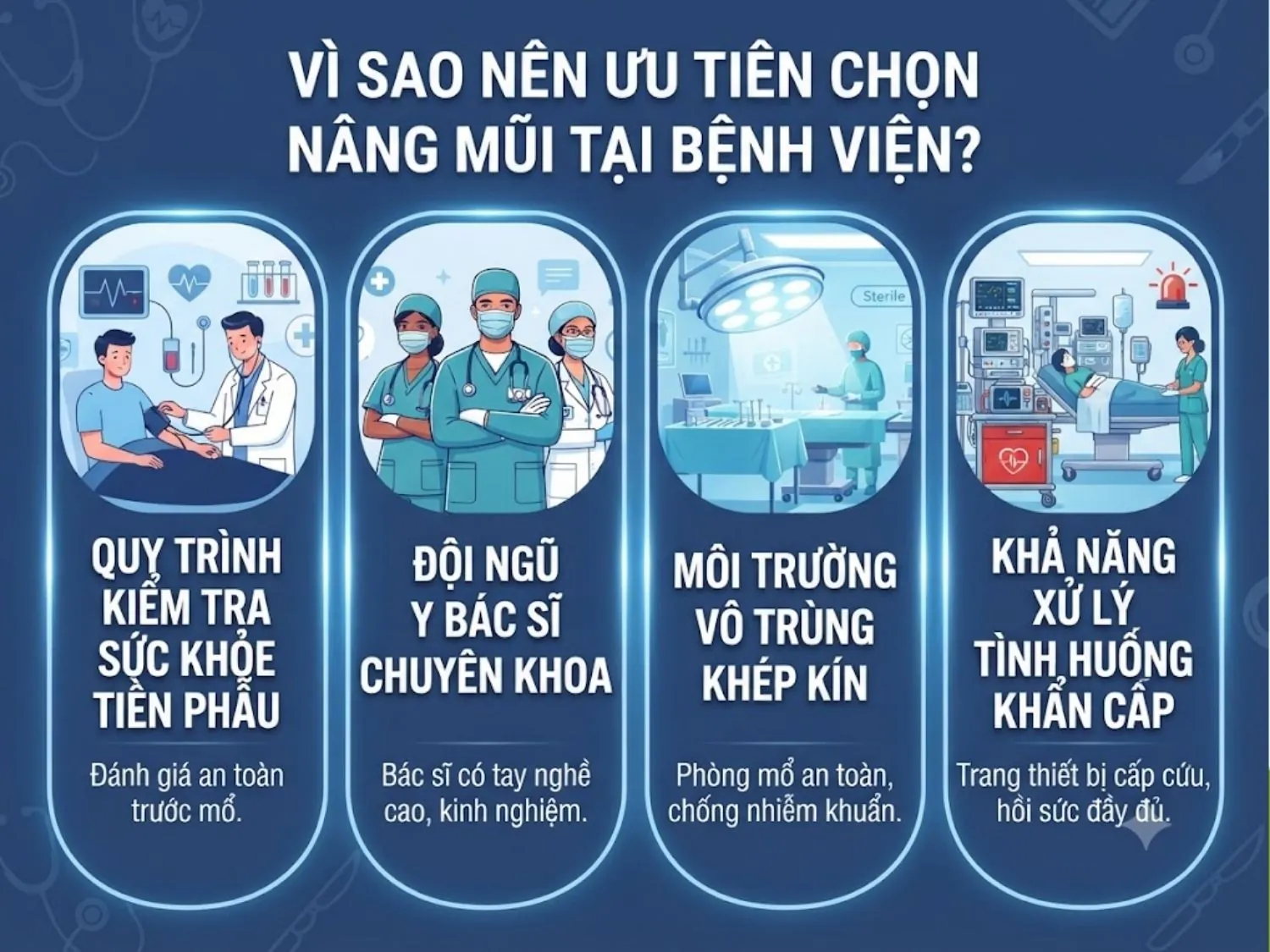 Nâng mũi tại bệnh viện thẩm mỹ giúp bạn an tâm về sức khỏe nhờ quy trình xét nghiệm tiền phẫu