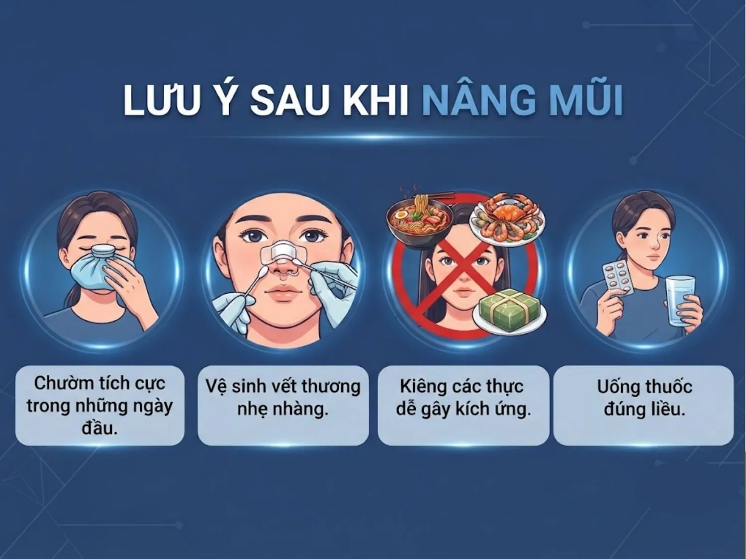 Những lưu ý quan trọng sau khi nâng mũi